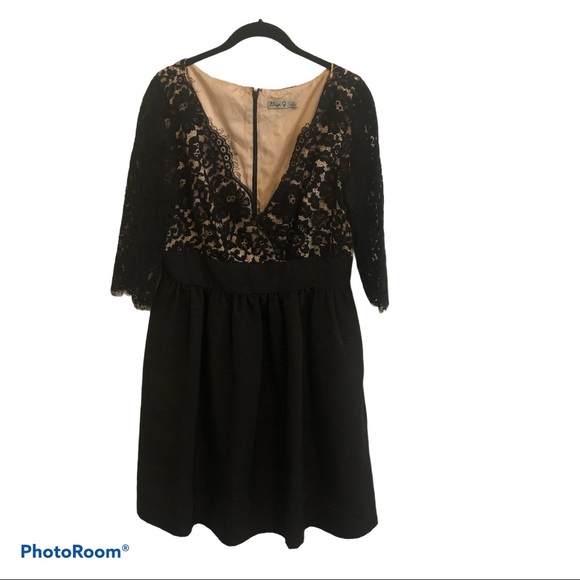 Eliza J 12 Lace Trim Cocktail Dress